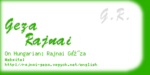 geza rajnai business card